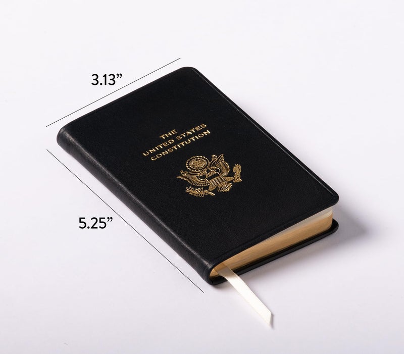 Graphic Image The United States Constitution and Related Documents | Published and Bound in the USA | Genuine Leather Soft Cover | Pocket Size (3.13"" x 5.25""  Black) - Image 3